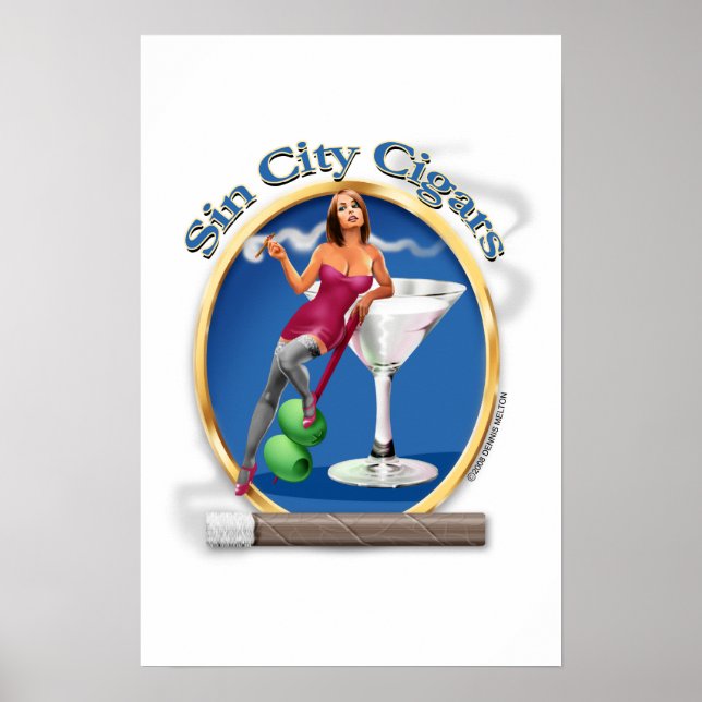 Poster Logo Cigar Art "Martini Girl" (Devant)