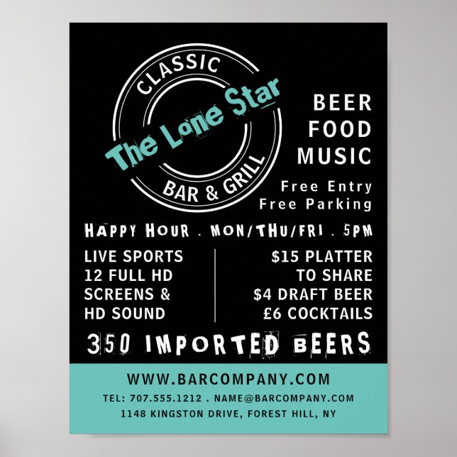 Poster Logo Classic Bar & Grill, Pub / Brasserie Publicit (Devant)