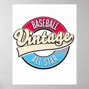 Poster logo de baseball All Star