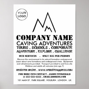 Poster Logo de Black Mountain, Aventure de spéléologie