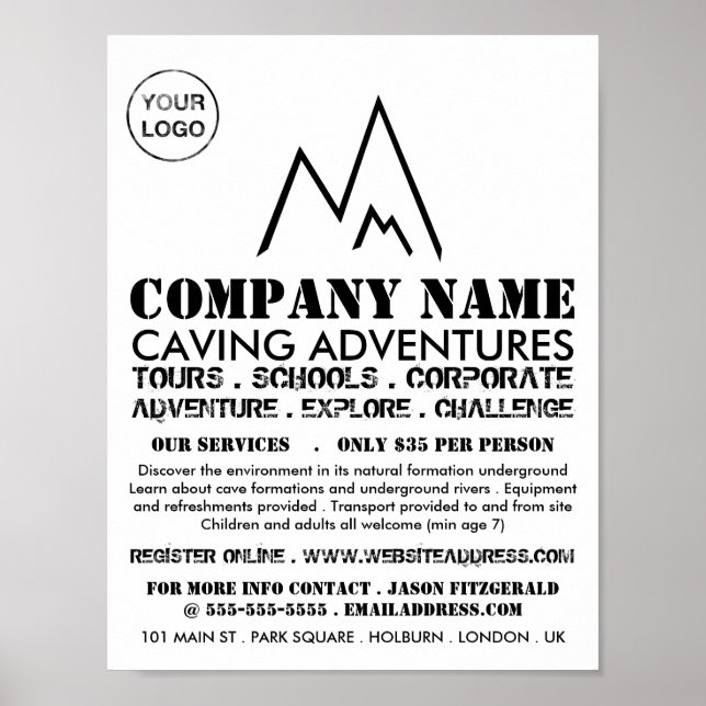 Poster Logo de Black Mountain, Aventure de spéléologie (Devant)