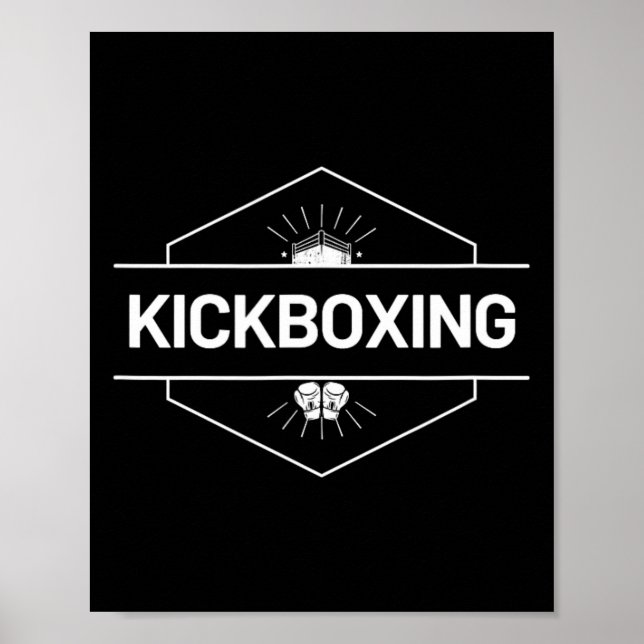Poster Logo de combat de kickboxing (Devant)
