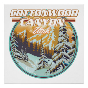 Poster Logo de Cottonwood Canyon Utah