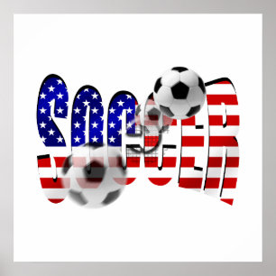 Poster Logo de football drapeau de tir de l'US Goal Gear