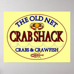 Poster Logo de la cabane de crabe