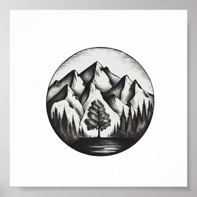 Poster Logo de la montagne (Devant)