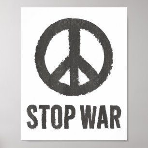 Poster Logo de la Paix Hippie symbole Stop War Protest Pa