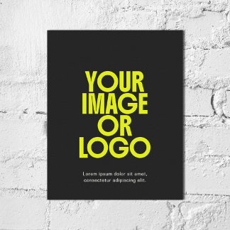 Poster Logo de l'entreprise de photo simple minimal noir