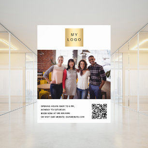 Poster Logo de l'entreprise photo code QR