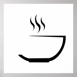 Poster logo de l'image d'un bol à soupe