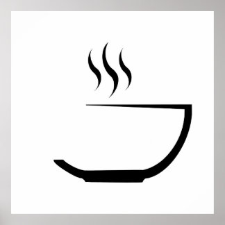 Poster logo de l'image d'un bol à soupe