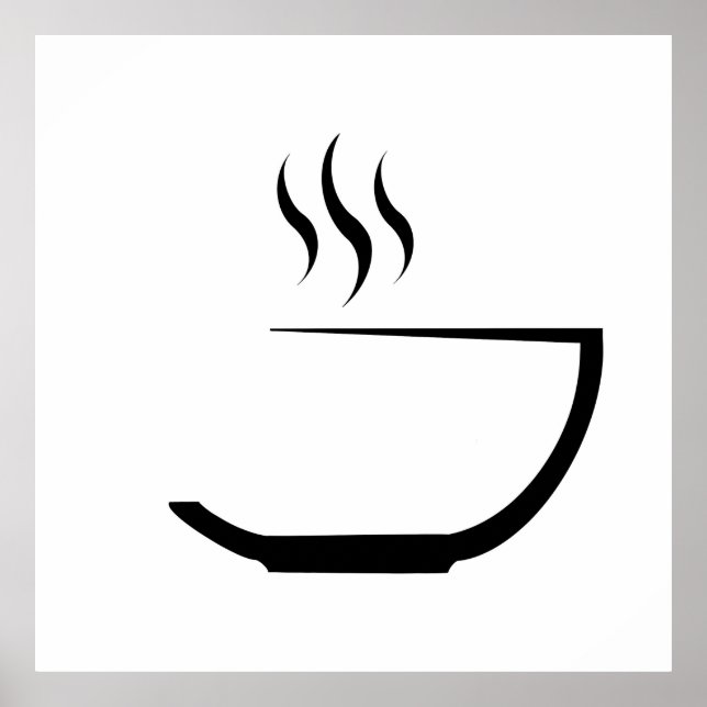 Poster logo de l'image d'un bol à soupe (Devant)