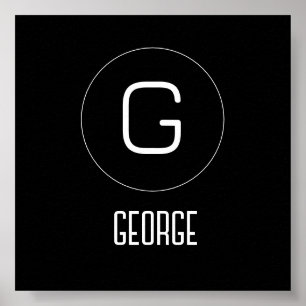 Poster Logo de nom personnel personnalisable
