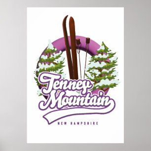 Poster Logo de ski de Tenney mountain New Hampshire