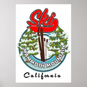 Poster Logo de ski Mammoth Mountain California