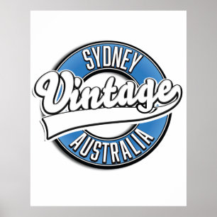 Poster Logo de style Vintage Sydney Australie