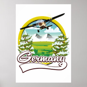 Poster logo de voyage en Allemagne