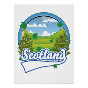 Poster logo de voyage en Écosse