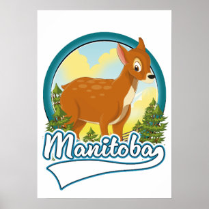 Poster logo de voyage Manitoba Canada