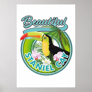 Poster Logo de voyage Staniel Cay