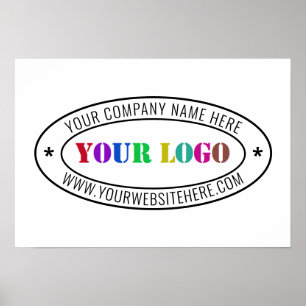 Poster Logo d'entreprise personnalisé Texte Société Poste