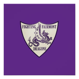 Poster Logo des Dragons de Fighting Fairmont de Kettering
