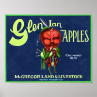 Logo des pommes Glen Ian Vintage, Hooper, Washingt