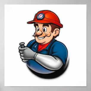 Poster logo des services de plomberie