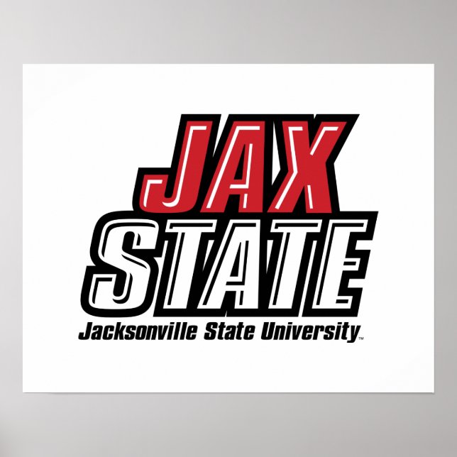 Poster Logo d'état de Jacksonville State University JAX S (Devant)