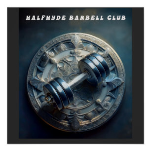 Poster Logo du mur du Barbell Club de Halfdéhyde