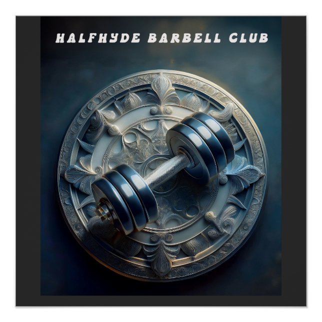 Poster Logo du mur du Barbell Club de Halfdéhyde (Devant)