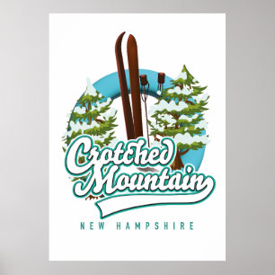 Poster Logo du nouveau hampshire de montagne tressée