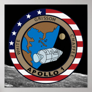 Poster Logo du patch de mission Apollo 1