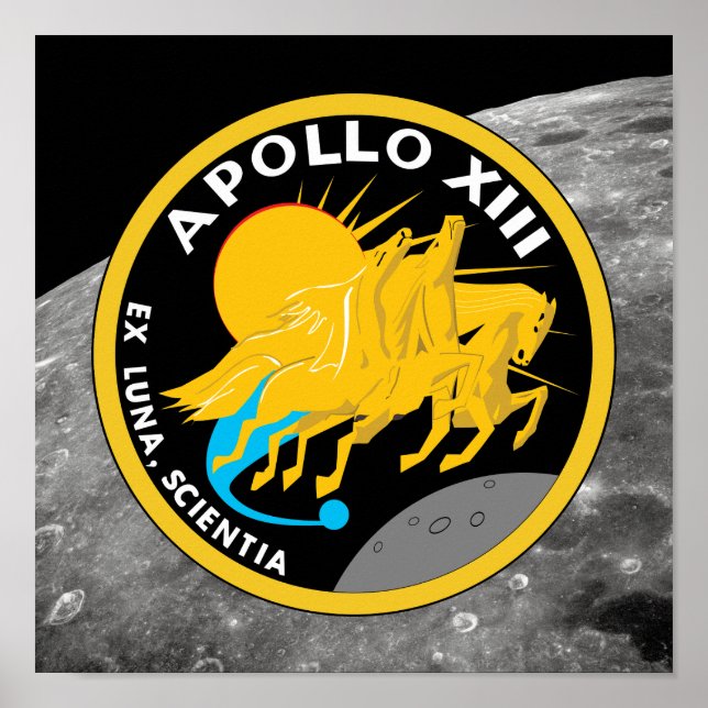 Poster Logo du patch de mission Apollo 13 NASA (Devant)