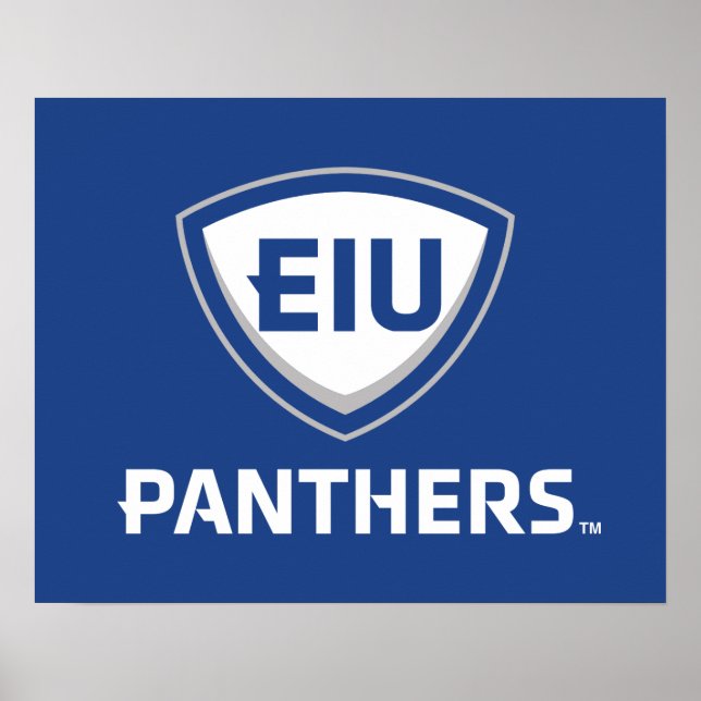 Poster Logo Eastern Illinois Panthers Shield & Wordmark (Devant)