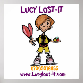 Poster logo en cours, LUCY LOST-IT, www.Lucyloss-it...