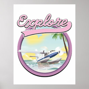 Poster Logo Explore travel