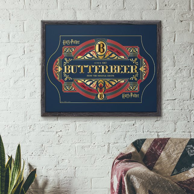 Poster Logo horizontal BUTTERBEER™ (Poster in frame)
