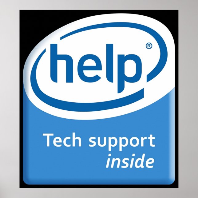 Poster Logo Intel® Parody - Support technique informatiqu (Devant)