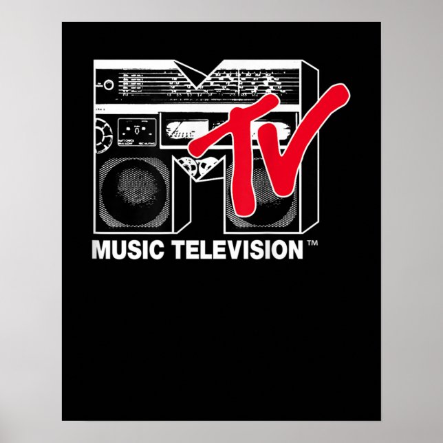 Poster Logo MTV Boombox Rouge (Devant)