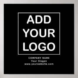 Poster Logo personnalisé Black and White Business Company