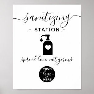 Poster Logo personnalisé Station d'assainissement de la s