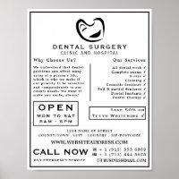 Logo pour dents noir et blanc Dentistère, Advert p