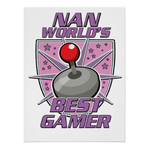 Poster Logo rétro du meilleur joueur de Nan World