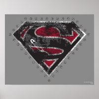 Logo super-fille vêtu noir et rouge