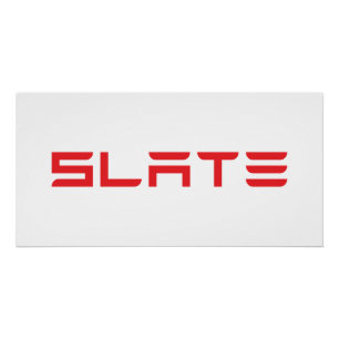 Poster Logo Tesla sur ardoise