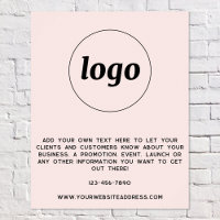 Logo Texte promotionnel Business Blush Pink