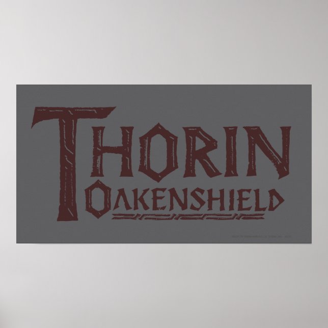 Poster Logo THORIN OAKENSHIELD™ Brown (Devant)