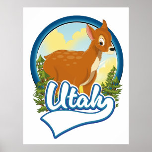 Poster Logo Utah Deer Travel