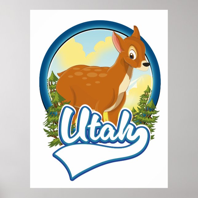 Poster Logo Utah Deer Travel (Devant)